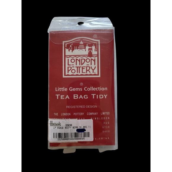 Tea Bag Tidy London Pottery LITTLE GEMS Queen Elizabeth Bear Trinket Bowl NEW - Picture 2 of 4